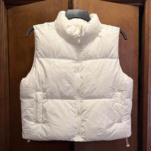 Women's White Puffer Vest